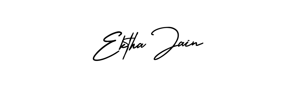 Design your own signature with our free online signature maker. With this signature software, you can create a handwritten (AmerikaSignatureDemo-Regular) signature for name Ektha Jain. Ektha Jain signature style 3 images and pictures png