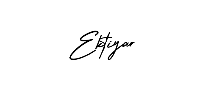 How to make Ektiyar name signature. Use AmerikaSignatureDemo-Regular style for creating short signs online. This is the latest handwritten sign. Ektiyar signature style 3 images and pictures png