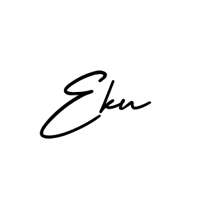 How to make Eku signature? AmerikaSignatureDemo-Regular is a professional autograph style. Create handwritten signature for Eku name. Eku signature style 3 images and pictures png