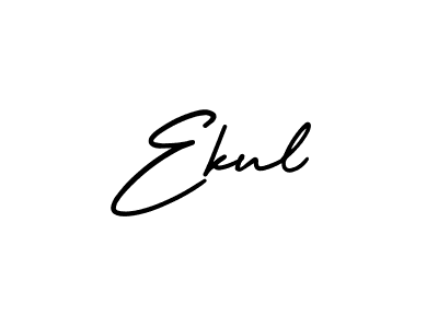Design your own signature with our free online signature maker. With this signature software, you can create a handwritten (AmerikaSignatureDemo-Regular) signature for name Ekul. Ekul signature style 3 images and pictures png