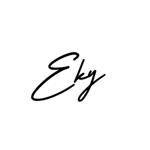 It looks lik you need a new signature style for name Eky. Design unique handwritten (AmerikaSignatureDemo-Regular) signature with our free signature maker in just a few clicks. Eky signature style 3 images and pictures png