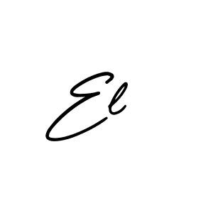 Make a beautiful signature design for name El . Use this online signature maker to create a handwritten signature for free. El  signature style 3 images and pictures png