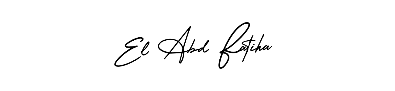 This is the best signature style for the El Abd Fatiha name. Also you like these signature font (AmerikaSignatureDemo-Regular). Mix name signature. El Abd Fatiha signature style 3 images and pictures png