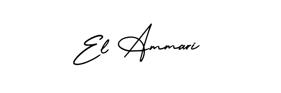 You should practise on your own different ways (AmerikaSignatureDemo-Regular) to write your name (El Ammari) in signature. don't let someone else do it for you. El Ammari signature style 3 images and pictures png