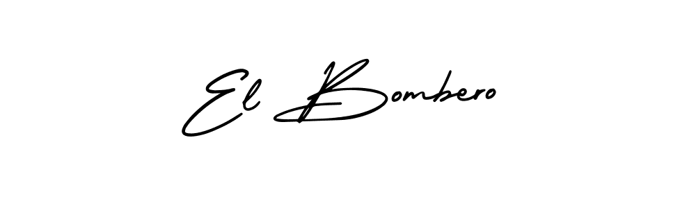 The best way (AmerikaSignatureDemo-Regular) to make a short signature is to pick only two or three words in your name. The name El Bombero include a total of six letters. For converting this name. El Bombero signature style 3 images and pictures png