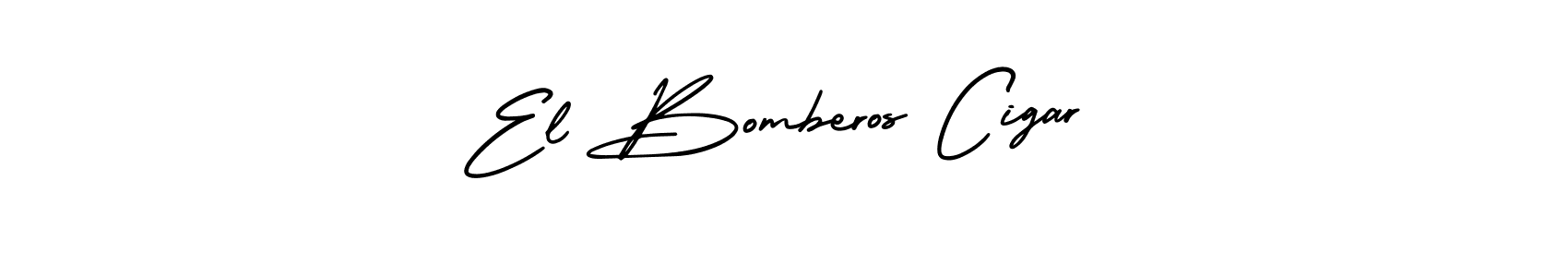 Make a beautiful signature design for name El Bomberos Cigar. With this signature (AmerikaSignatureDemo-Regular) style, you can create a handwritten signature for free. El Bomberos Cigar signature style 3 images and pictures png