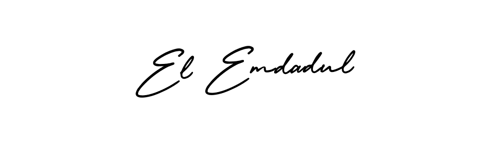 Also You can easily find your signature by using the search form. We will create El Emdadul name handwritten signature images for you free of cost using AmerikaSignatureDemo-Regular sign style. El Emdadul signature style 3 images and pictures png