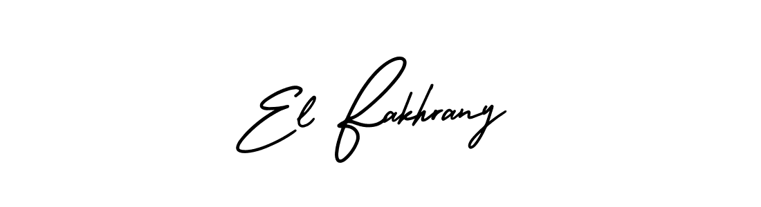 How to make El Fakhrany name signature. Use AmerikaSignatureDemo-Regular style for creating short signs online. This is the latest handwritten sign. El Fakhrany signature style 3 images and pictures png
