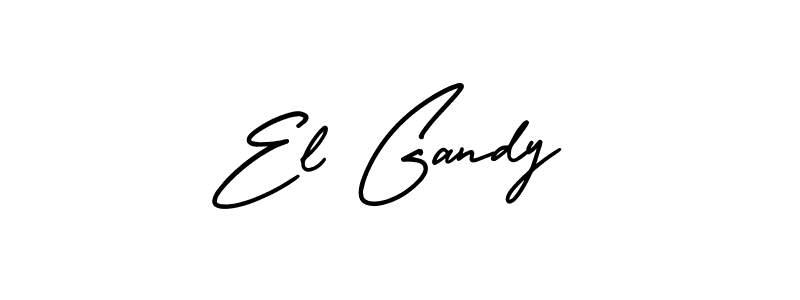 Create a beautiful signature design for name El Gandy. With this signature (AmerikaSignatureDemo-Regular) fonts, you can make a handwritten signature for free. El Gandy signature style 3 images and pictures png