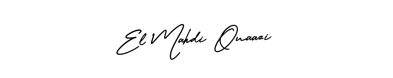 How to make El Mahdi Ouaazi signature? AmerikaSignatureDemo-Regular is a professional autograph style. Create handwritten signature for El Mahdi Ouaazi name. El Mahdi Ouaazi signature style 3 images and pictures png