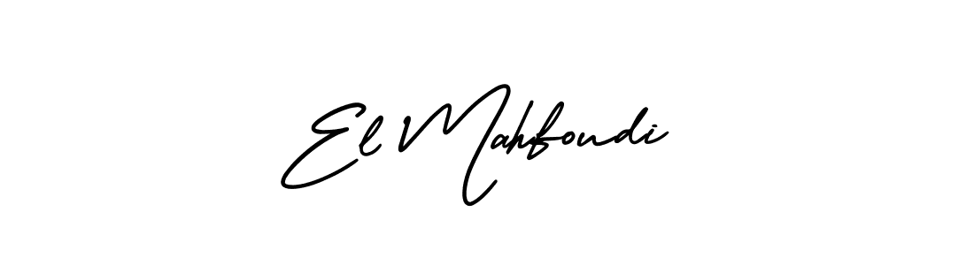El Mahfoudi stylish signature style. Best Handwritten Sign (AmerikaSignatureDemo-Regular) for my name. Handwritten Signature Collection Ideas for my name El Mahfoudi. El Mahfoudi signature style 3 images and pictures png