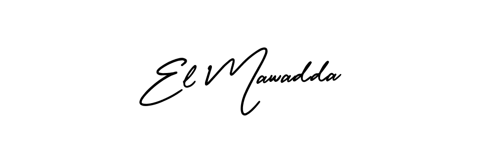 Make a beautiful signature design for name El Mawadda. With this signature (AmerikaSignatureDemo-Regular) style, you can create a handwritten signature for free. El Mawadda signature style 3 images and pictures png