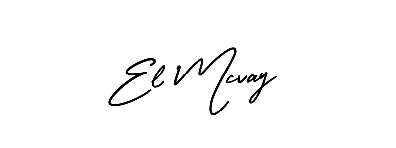 The best way (AmerikaSignatureDemo-Regular) to make a short signature is to pick only two or three words in your name. The name El Mcvay include a total of six letters. For converting this name. El Mcvay signature style 3 images and pictures png