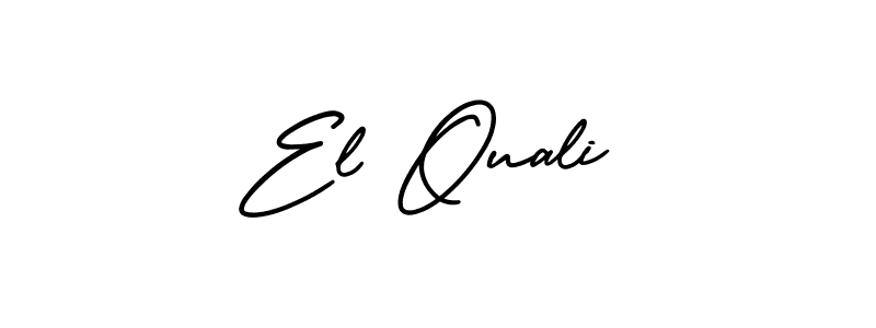 El Ouali stylish signature style. Best Handwritten Sign (AmerikaSignatureDemo-Regular) for my name. Handwritten Signature Collection Ideas for my name El Ouali. El Ouali signature style 3 images and pictures png