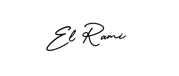 Use a signature maker to create a handwritten signature online. With this signature software, you can design (AmerikaSignatureDemo-Regular) your own signature for name El Rami. El Rami signature style 3 images and pictures png