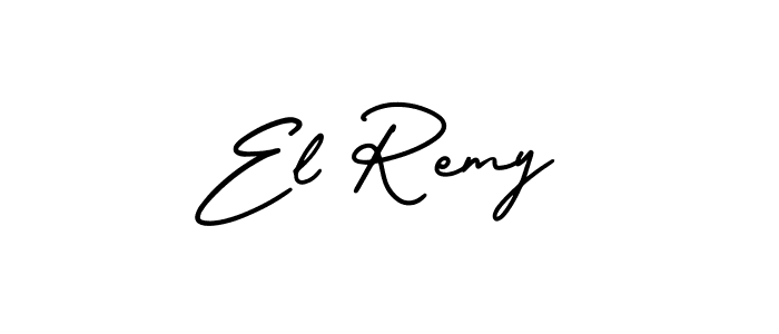 if you are searching for the best signature style for your name El Remy. so please give up your signature search. here we have designed multiple signature styles  using AmerikaSignatureDemo-Regular. El Remy signature style 3 images and pictures png