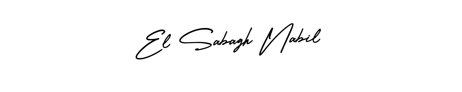 How to make El Sabagh Nabil signature? AmerikaSignatureDemo-Regular is a professional autograph style. Create handwritten signature for El Sabagh Nabil name. El Sabagh Nabil signature style 3 images and pictures png