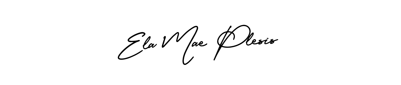 if you are searching for the best signature style for your name Ela Mae Plesis. so please give up your signature search. here we have designed multiple signature styles  using AmerikaSignatureDemo-Regular. Ela Mae Plesis signature style 3 images and pictures png