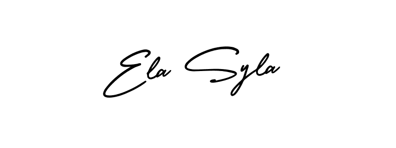 How to make Ela Syla signature? AmerikaSignatureDemo-Regular is a professional autograph style. Create handwritten signature for Ela Syla name. Ela Syla signature style 3 images and pictures png