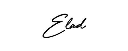 The AmerikaSignatureDemo-Regular signature style provides a bold statement for name Elad. Designed for business owners, executives, and leaders. Elad signature style 3 images and pictures png