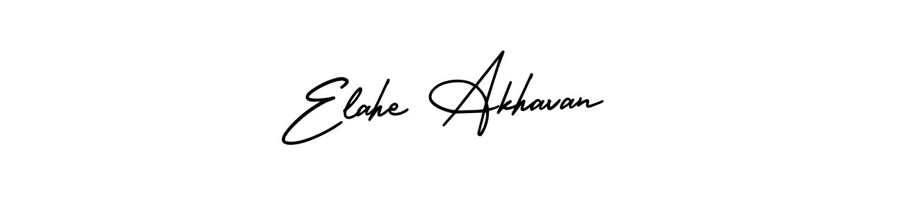 Elahe Akhavan stylish signature style. Best Handwritten Sign (AmerikaSignatureDemo-Regular) for my name. Handwritten Signature Collection Ideas for my name Elahe Akhavan. Elahe Akhavan signature style 3 images and pictures png