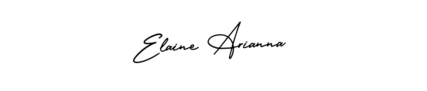 Elaine Arianna stylish signature style. Best Handwritten Sign (AmerikaSignatureDemo-Regular) for my name. Handwritten Signature Collection Ideas for my name Elaine Arianna. Elaine Arianna signature style 3 images and pictures png
