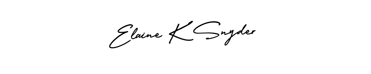 Make a short Elaine K Snyder signature style. Manage your documents anywhere anytime using AmerikaSignatureDemo-Regular. Create and add eSignatures, submit forms, share and send files easily. Elaine K Snyder signature style 3 images and pictures png