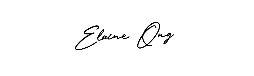 Use a signature maker to create a handwritten signature online. With this signature software, you can design (AmerikaSignatureDemo-Regular) your own signature for name Elaine Ong. Elaine Ong signature style 3 images and pictures png