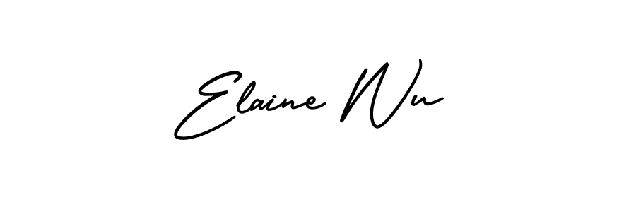 if you are searching for the best signature style for your name Elaine Wu. so please give up your signature search. here we have designed multiple signature styles  using AmerikaSignatureDemo-Regular. Elaine Wu signature style 3 images and pictures png