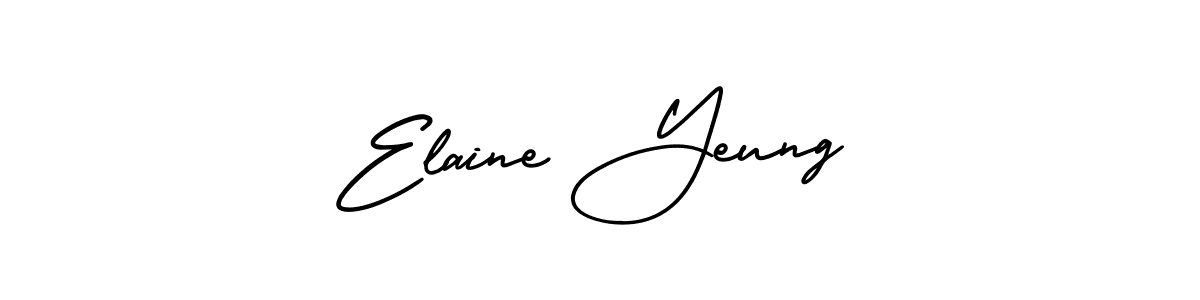 How to make Elaine Yeung name signature. Use AmerikaSignatureDemo-Regular style for creating short signs online. This is the latest handwritten sign. Elaine Yeung signature style 3 images and pictures png