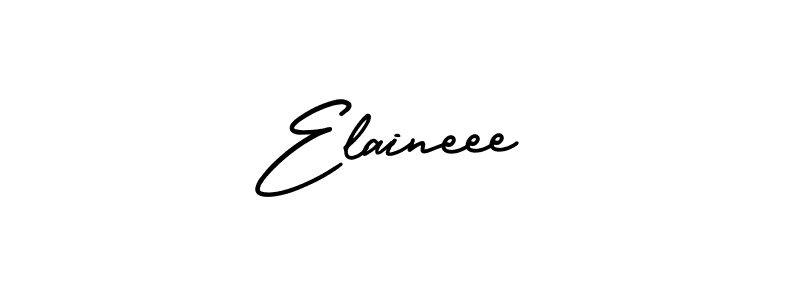 How to make Elaineee signature? AmerikaSignatureDemo-Regular is a professional autograph style. Create handwritten signature for Elaineee name. Elaineee signature style 3 images and pictures png