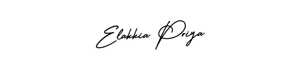 Design your own signature with our free online signature maker. With this signature software, you can create a handwritten (AmerikaSignatureDemo-Regular) signature for name Elakkia Priya. Elakkia Priya signature style 3 images and pictures png