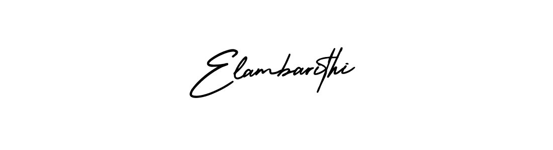 Design your own signature with our free online signature maker. With this signature software, you can create a handwritten (AmerikaSignatureDemo-Regular) signature for name Elambarithi. Elambarithi signature style 3 images and pictures png