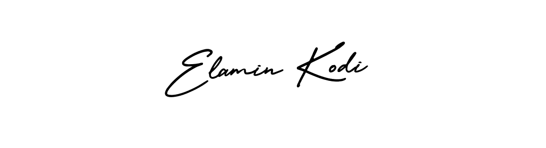 Create a beautiful signature design for name Elamin Kodi. With this signature (AmerikaSignatureDemo-Regular) fonts, you can make a handwritten signature for free. Elamin Kodi signature style 3 images and pictures png