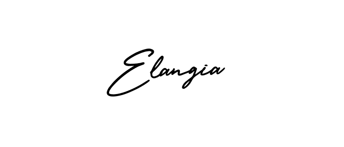 The best way (AmerikaSignatureDemo-Regular) to make a short signature is to pick only two or three words in your name. The name Elangia include a total of six letters. For converting this name. Elangia signature style 3 images and pictures png