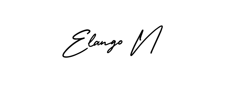 Also we have Elango N name is the best signature style. Create professional handwritten signature collection using AmerikaSignatureDemo-Regular autograph style. Elango N signature style 3 images and pictures png