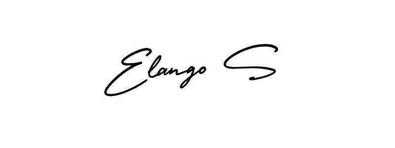 AmerikaSignatureDemo-Regular is a professional signature style that is perfect for those who want to add a touch of class to their signature. It is also a great choice for those who want to make their signature more unique. Get Elango S name to fancy signature for free. Elango S signature style 3 images and pictures png