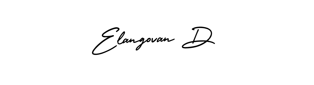 Design your own signature with our free online signature maker. With this signature software, you can create a handwritten (AmerikaSignatureDemo-Regular) signature for name Elangovan D. Elangovan D signature style 3 images and pictures png