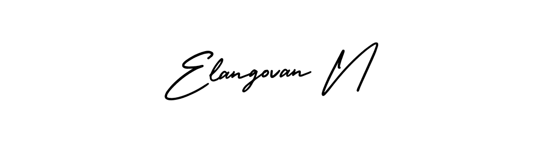 Make a beautiful signature design for name Elangovan N. Use this online signature maker to create a handwritten signature for free. Elangovan N signature style 3 images and pictures png