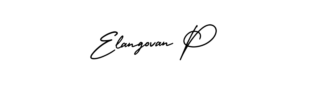 It looks lik you need a new signature style for name Elangovan P. Design unique handwritten (AmerikaSignatureDemo-Regular) signature with our free signature maker in just a few clicks. Elangovan P signature style 3 images and pictures png