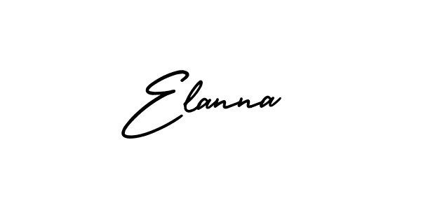 Elanna stylish signature style. Best Handwritten Sign (AmerikaSignatureDemo-Regular) for my name. Handwritten Signature Collection Ideas for my name Elanna. Elanna signature style 3 images and pictures png