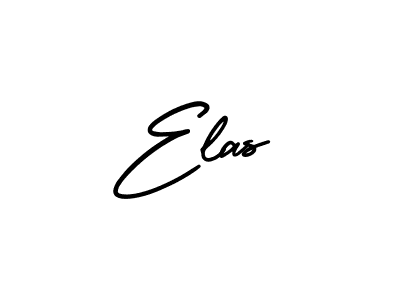 How to make Elas name signature. Use AmerikaSignatureDemo-Regular style for creating short signs online. This is the latest handwritten sign. Elas signature style 3 images and pictures png