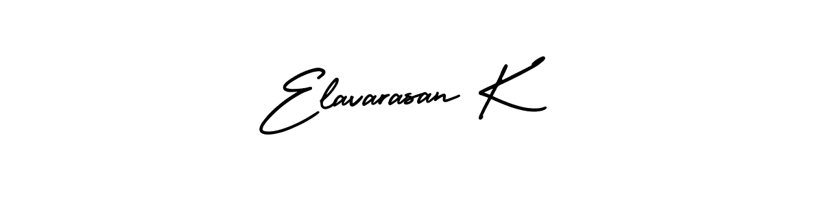 Design your own signature with our free online signature maker. With this signature software, you can create a handwritten (AmerikaSignatureDemo-Regular) signature for name Elavarasan K. Elavarasan K signature style 3 images and pictures png