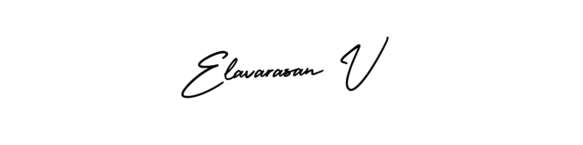 Create a beautiful signature design for name Elavarasan V. With this signature (AmerikaSignatureDemo-Regular) fonts, you can make a handwritten signature for free. Elavarasan V signature style 3 images and pictures png