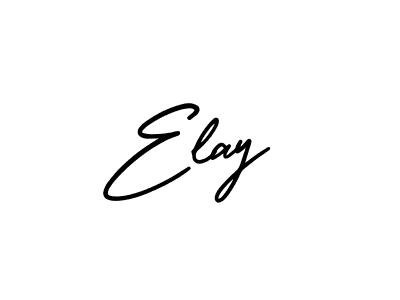 You should practise on your own different ways (AmerikaSignatureDemo-Regular) to write your name (Elay) in signature. don't let someone else do it for you. Elay signature style 3 images and pictures png