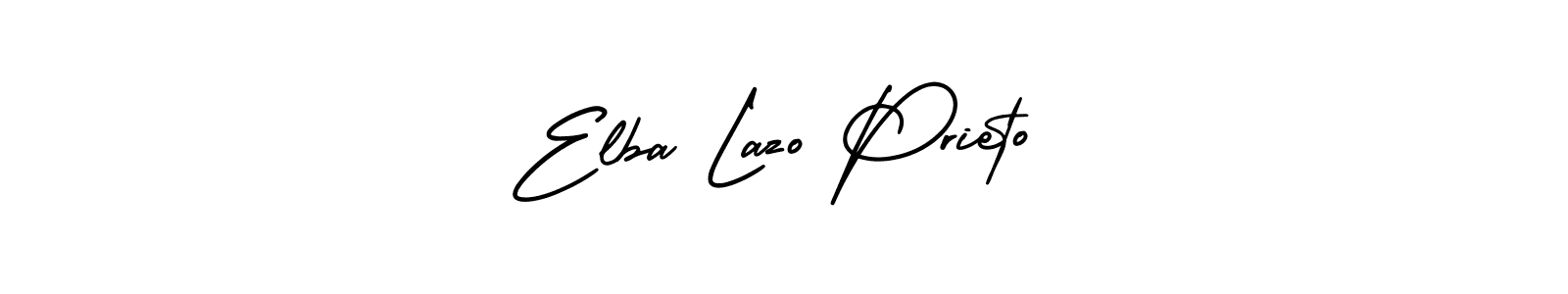 AmerikaSignatureDemo-Regular is a professional signature style that is perfect for those who want to add a touch of class to their signature. It is also a great choice for those who want to make their signature more unique. Get Elba Lazo Prieto name to fancy signature for free. Elba Lazo Prieto signature style 3 images and pictures png