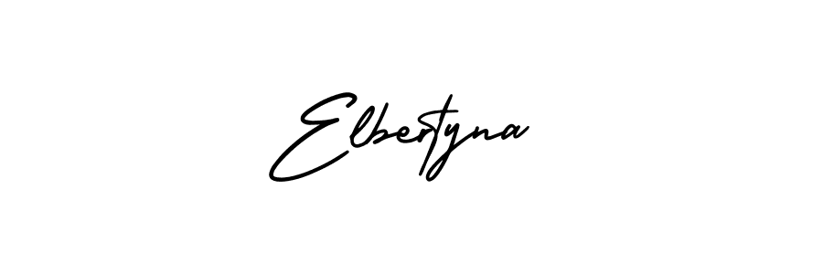 How to Draw Elbertyna signature style? AmerikaSignatureDemo-Regular is a latest design signature styles for name Elbertyna. Elbertyna signature style 3 images and pictures png