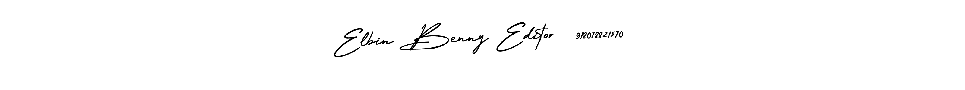 Use a signature maker to create a handwritten signature online. With this signature software, you can design (AmerikaSignatureDemo-Regular) your own signature for name Elbin Benny Editor  918078821570. Elbin Benny Editor  918078821570 signature style 3 images and pictures png