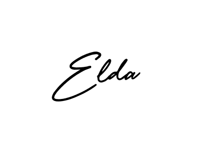 Design your own signature with our free online signature maker. With this signature software, you can create a handwritten (AmerikaSignatureDemo-Regular) signature for name Elda. Elda signature style 3 images and pictures png