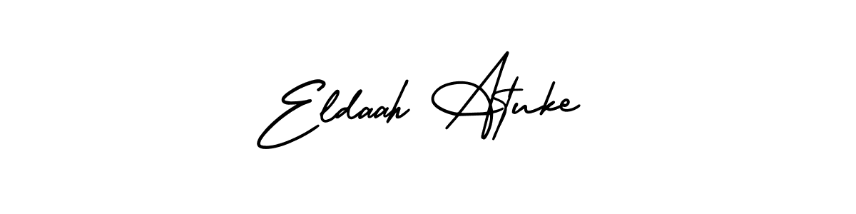 Use a signature maker to create a handwritten signature online. With this signature software, you can design (AmerikaSignatureDemo-Regular) your own signature for name Eldaah Atuke. Eldaah Atuke signature style 3 images and pictures png